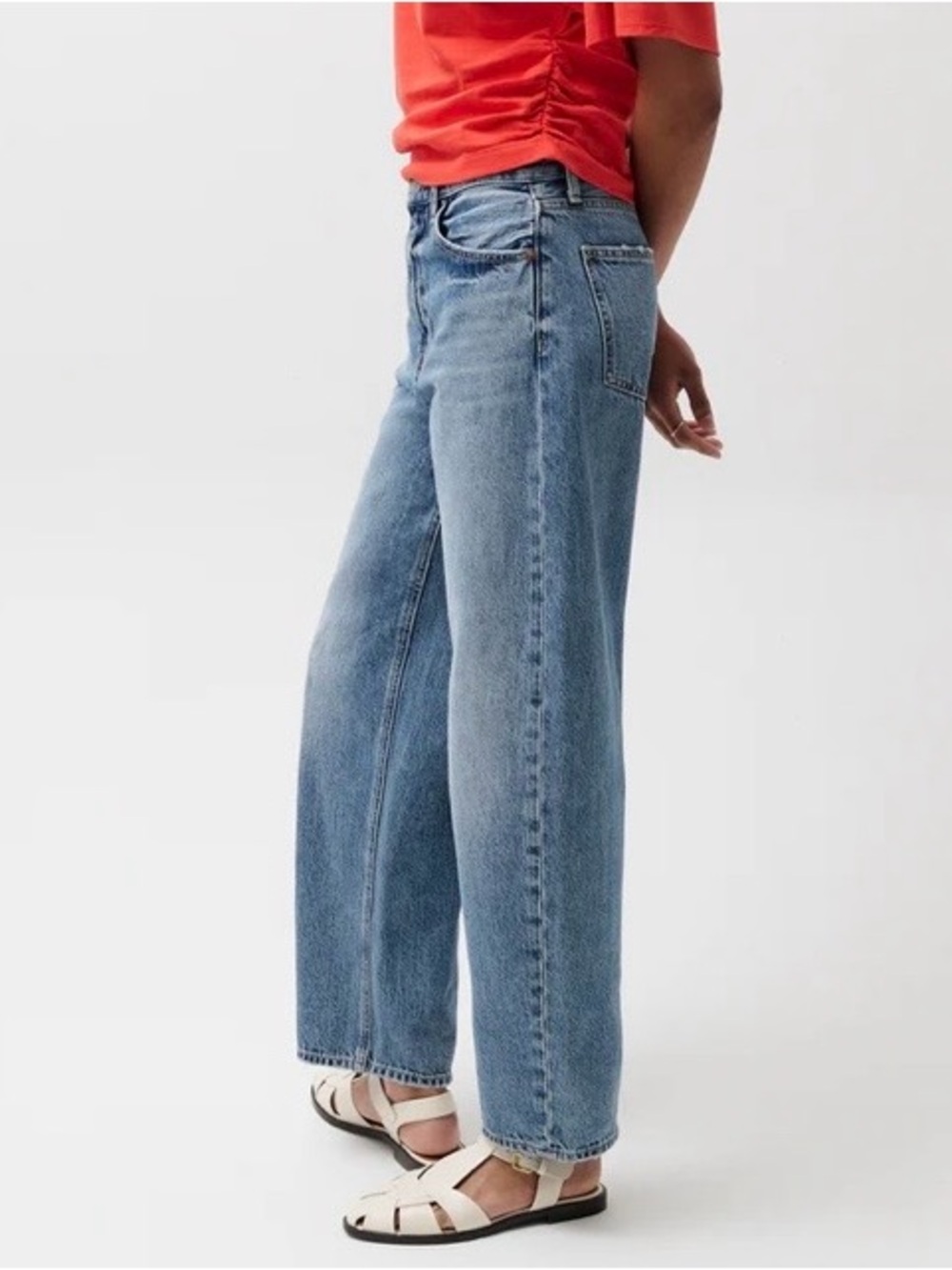 Pistola | 31 | Women's Wes High Rise Barrel Jeans | Light Blue Spectacle - Picture 8 of 9